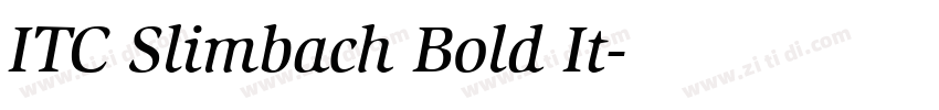 ITC Slimbach Bold It字体转换